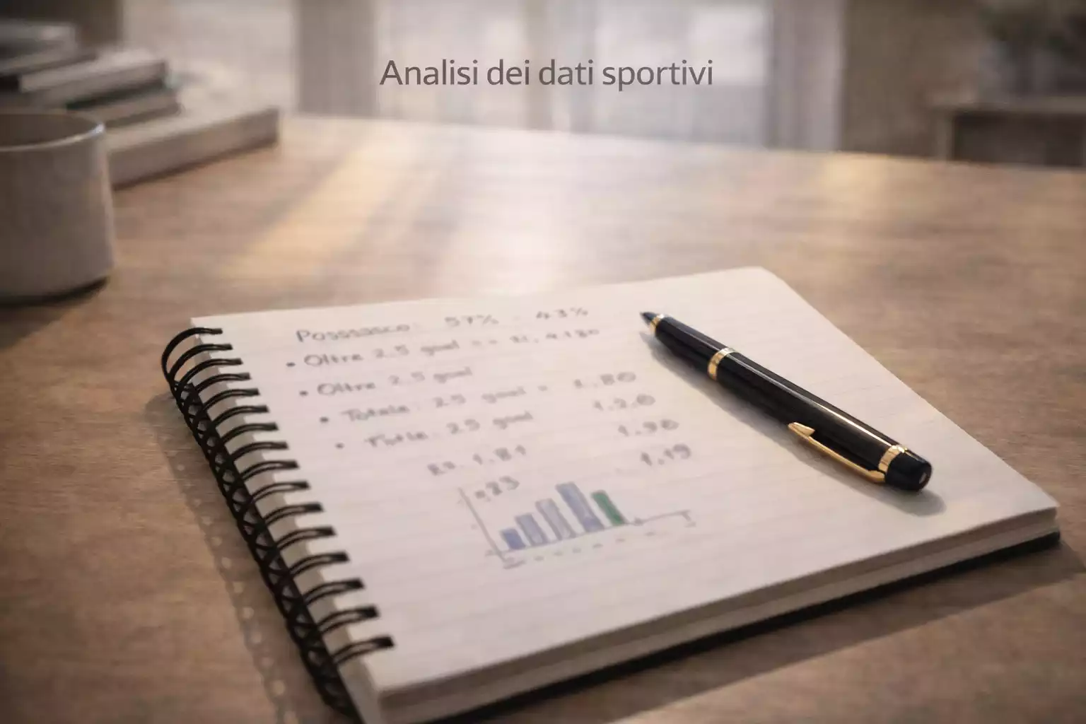 Quaderno con annotazioni e penna su scrivania